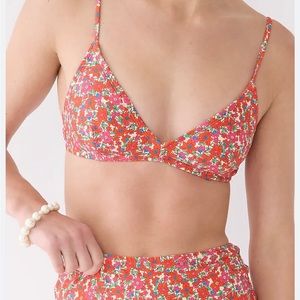 JCrew Brilliant Blooms Bikini Top